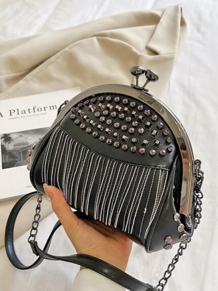 Women's Large Capacity Faux Leather Fringe Crossbody Bag