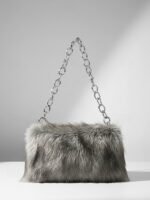 Women's Faux Fur Chain Bag – Plush and Stylish with - Image 15