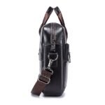 Premium Brown Leather Briefcase - Elegant Business Laptop Bag - Image 18