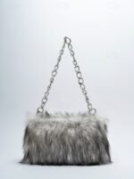 Women's Faux Fur Chain Bag – Plush and Stylish with - Image 14