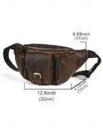 Men's Genuine Leather Fanny Pack, Top-Grain Leather - Image 12