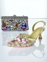 Elegant Pearl Handle Floral Clutch Bag for Women - Image 5
