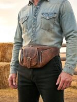 Men's Genuine Leather Fanny Pack, Top-Grain Leather - Image 3