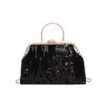 Elegant Pearl Handle Floral Clutch Bag for Women - Image 4