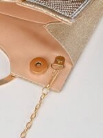 Women's Rhinestone Evening Clutch Bag with Round Handle – - Image 9