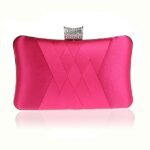 Women's Satin Evening Clutch Bag – Elegant Purple Purse - Image 2