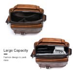 Men's Faux Leather Crossbody Messenger Bag – Vintage - Image 8