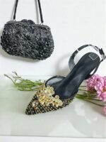 Elegant Pearl Handle Floral Clutch Bag for Women - Image 9