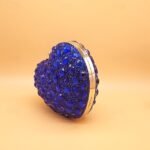 Women's Heart-Shaped Evening Clutch - Elegant Blue - Image 9