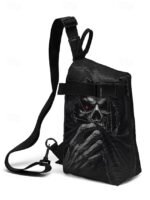 Men's Gothic Skull Crossbody Bag – Multi-Pocket Large - Image 6