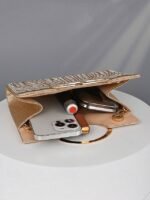 Women's Rhinestone Evening Clutch Bag with Round Handle – - Image 7