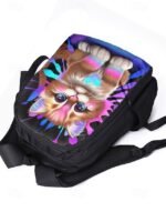 Kids 3-piece colorful cat backpack set (with insulated lunch bag - Image 5