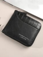 Men's Faux Leather Zip Wallet, Multiple Colors, Compact - Image 13