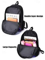 Kids 3-piece colorful cat backpack set (with insulated lunch bag - Image 7