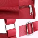 Women's Lightweight Nylon Crossbody Bag - Multi-Pocket - Image 8