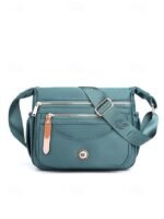Women's Nylon Crossbody Bag with Multiple Pockets, - Image 10