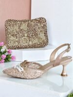Elegant Pearl Handle Floral Clutch Bag for Women - Image 4