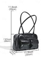 Women's Large Capacity Faux Leather Handbag, Multiple - Image 12