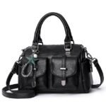 Women's Blue Faux Leather Handbag – Stylish Large - Image 8