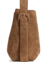 Women's Suede Shoulder Tote Bag - Bohemian Style Large - Image 7
