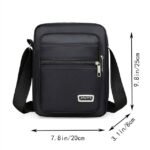 Lightweight Waterproof Nylon Crossbody Bag for Commuting, - Image 4