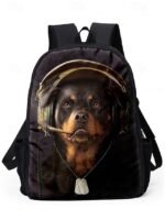 Boys 3-piece Cool Dog Headphones Printed Backpack Set - Stylish - Image 17