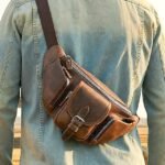 Men's Genuine Leather Fanny Pack, Top-Grain Leather
