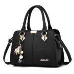 Women's Elegant Blue Handbag with Removable Strap and - Image 11