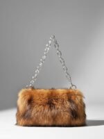 Women's Faux Fur Chain Bag – Plush and Stylish with - Image 13