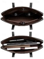 Men's Faux Leather Business Briefcase with Detachable - Image 6