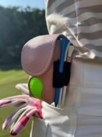 Portable Leather Golf Ball Holder Pouch – Compact Golf Tee