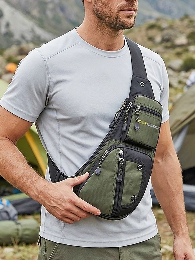 owemlo1768294960198 Men's Waterproof Nylon Sling Bag Crossbody Bag – - Image 1