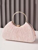 Women's Christmas Party Velvet Handbag – Elegant Red, - Image 8