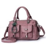 Women's Blue Faux Leather Handbag – Stylish Large - Image 10
