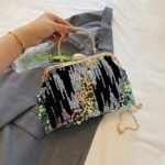 Elegant Pearl Handle Floral Clutch Bag for Women - Image 13