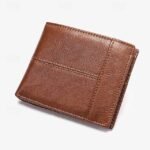 Men's Vintage Brown Genuine Leather RFID Blocking Bifold - Image 11