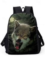 Men's 3-Piece Wolf Design Backpack Set - Durable, Trendy - Image 19