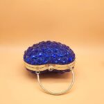 Women's Heart-Shaped Evening Clutch - Elegant Blue - Image 10