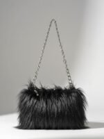 Women's Faux Fur Chain Bag – Plush and Stylish with - Image 19