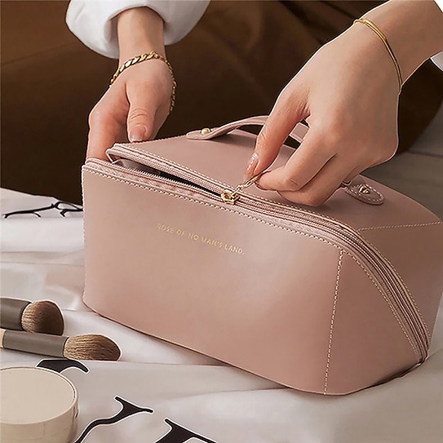 ufovie1683112008015 Women's Handbag Makeup Bag Cosmetic Bag PU Leather Travel - Image 1