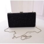 Women's Silver Glitter Clutch, Elegant Evening Bag with - Image 6