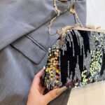 Elegant Pearl Handle Floral Clutch Bag for Women - Image 10