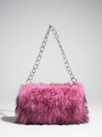 Women's Faux Fur Chain Bag – Plush and Stylish with - Image 18