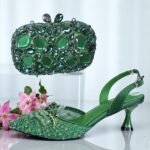 Elegant Pearl Handle Floral Clutch Bag for Women