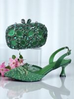 Elegant Pearl Handle Floral Clutch Bag for Women