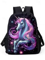 Girls 3-Piece Unicorn Backpack Set - Galaxy Print School Bag - Image 17