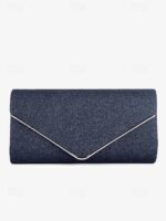 Women's Gold Glitter Envelope Clutch with Chain Strap – - Image 8