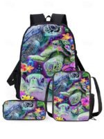 Kids 3-piece colorful cat backpack set (with insulated lunch bag - Image 14