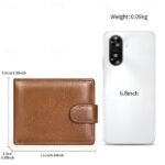 4Pcs Genuine leather wallet top layer cowhide coin purse multi card - Image 3