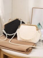Women's Pearl Handle Vintage Clutch Purse – Elegant